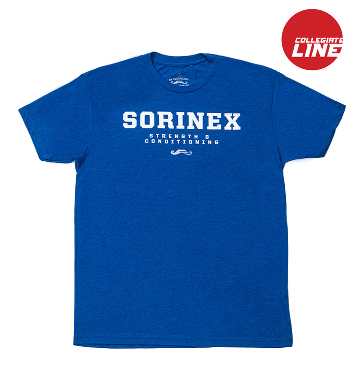 Collegiate Strength and Conditioning Tee - Blue / White