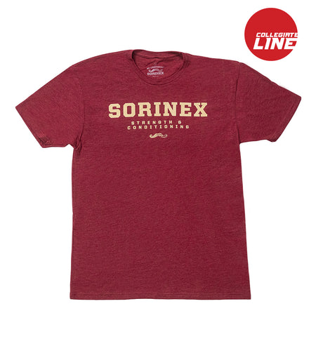 Collegiate Strength and Conditioning Tee - Crimson / Gold
