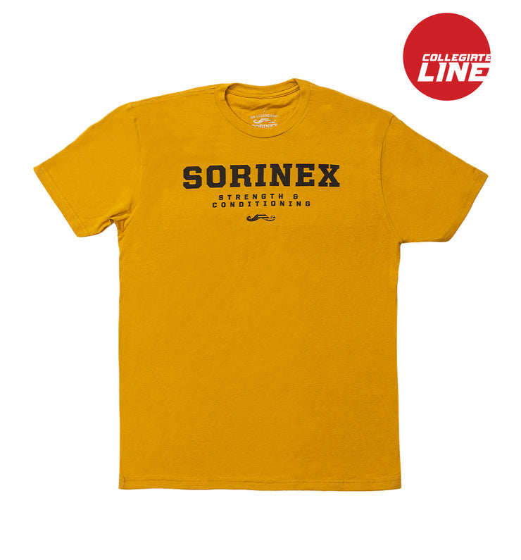 Collegiate Strength and Conditioning Tee - Gold / Black