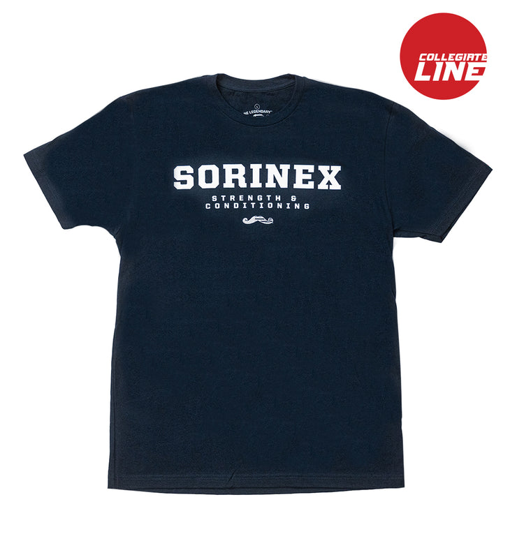 Collegiate Strength and Conditioning Tee - Navy / WHITE