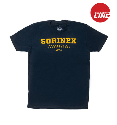 Collegiate Strength and Conditioning Tee - Navy / Yellow